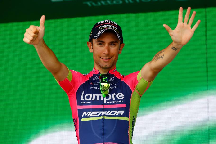 Con il successo di oggi ad Asolo ha centrato la sesta vittoria in carriera al Giro d&#39;Italia. Afp 